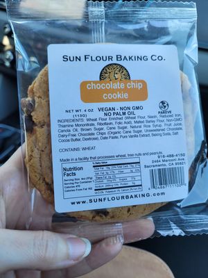 They sell these locally made vegan cookies, too! Absolutely delicious. at Sunflower Drive-In in Fair Oaks