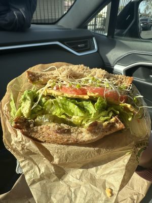 Avocado sando vegan   at Sunflower Drive-In in Fair Oaks