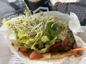 Nutty taco - messy but so good!   at Sunflower Drive-In in Fair Oaks