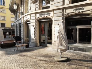 Exterior (in winter) at Barfüsser in Zurich