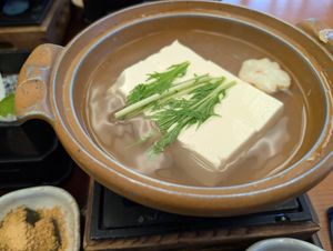 Silken tofu at Saga Tofu Ine (Main Branch) 嵯峨とうふ 稲 本店 in Kyoto