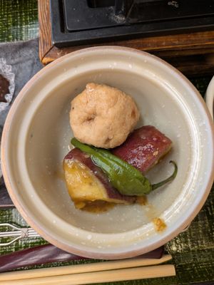 Tofu and yam at Saga Tofu Ine (Main Branch) 嵯峨とうふ 稲 本店 in Kyoto