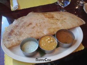 dosa with chickpeas (chana) at Udipi Cafe in Duluth