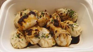 chickpea shiitake momos at Tenz Momo - Hohlstrasse in Zurich