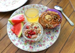 Sweet plate from the brunch at Molybagert Végétale Normandie  in Trouville-sur-mer