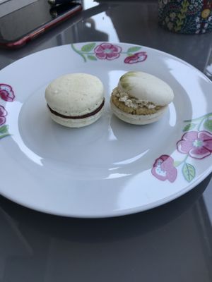 Vegan macarons (different flavours)  at Molybagert Végétale Normandie  in Trouville-sur-mer