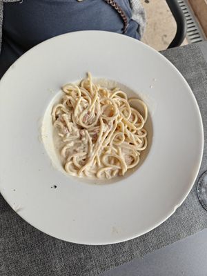 Spaghetti carbonara at Palette in Torremolinos