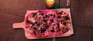 Vegetarian Pizza with mushrooms added which we asked him not to add at Palette in Torremolinos