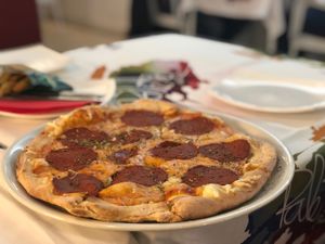 Vegan Pepperoni pizza at Palette in Torremolinos