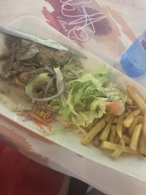 Seitan with mushroom sauce  at Palette in Torremolinos