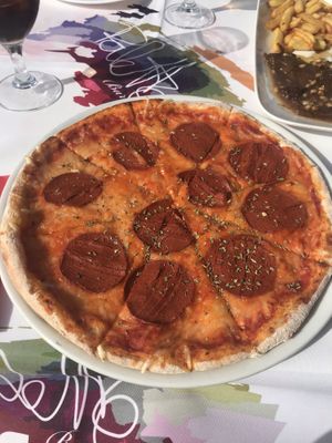Pizza pepperoni  at Palette in Torremolinos