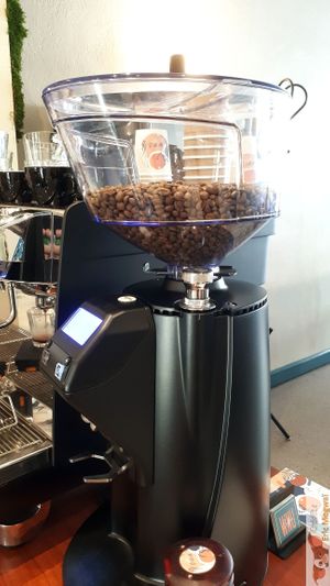 Coffee machine at Why Not Us Coffee in Marseille