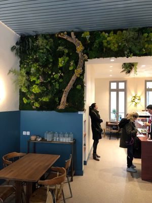 Inside decor at Why Not Us Coffee in Marseille