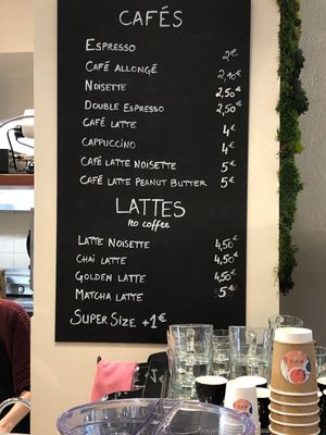 Coffee menu at Why Not Us Coffee in Marseille
