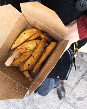 Fries- really well seasoned at Why Not Us Coffee in Marseille
