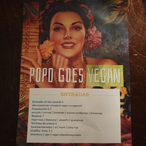 Vegan menu at Popocatepetl in Nijmegen