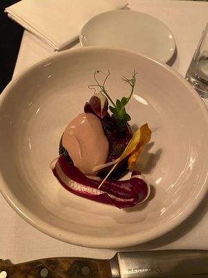 Beetroot tatar at FREA in Berlin