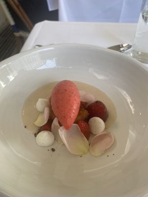 strawberry dessert   at FREA in Berlin