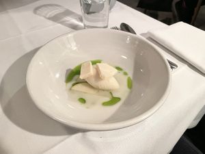 "apple" dessert from autumn menu  at FREA in Berlin