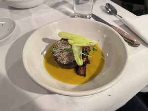 aubergine from autumn menu  at FREA in Berlin