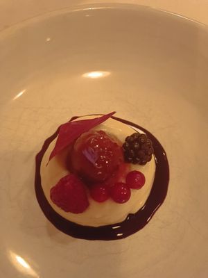 Dessert with ricotta at FREA in Berlin