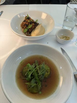 Mains; cauliflower (top) Knödel (bottom )  at FREA in Berlin