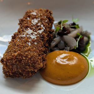 Eggplant croquette at FREA in Berlin