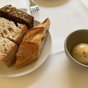 Bread and miso butter at FREA in Berlin