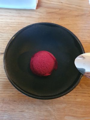 Granita- beet and lemon sorbet at FREA in Berlin