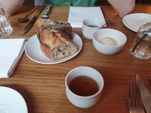 Miso butter entrée at FREA in Berlin