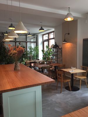 Lovel and warm furniture. at FREA in Berlin