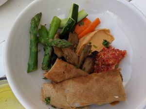 Buckwheat pancakes. at FREA in Berlin