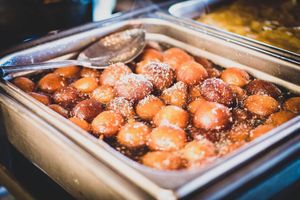gulab jamun at Taaza Bistro in Greensboro