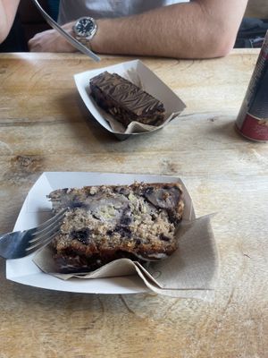 Tiffin and banana and blueberry cake  at No1 Peebles Road in Innerleithen