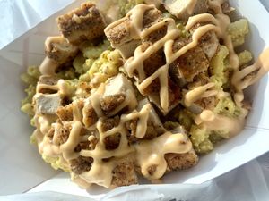 Southern Fried Chick’n Mac at Evolve Modern Vegan Kitchen in Daytona Beach
