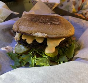 Classic Burger  at Evolve Modern Vegan Kitchen in Daytona Beach