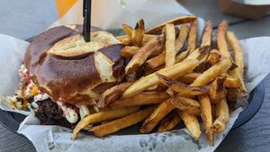 Crack burger at Evolve Modern Vegan Kitchen in Daytona Beach