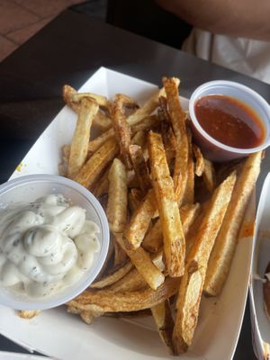 Fries (bbq sauce & ranch)   at Evolve Modern Vegan Kitchen in Daytona Beach