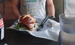 Crack burger at Evolve Modern Vegan Kitchen in Daytona Beach