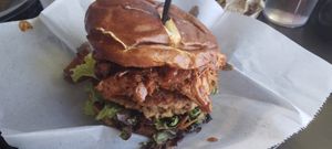 BBQ burger at Evolve Modern Vegan Kitchen in Daytona Beach