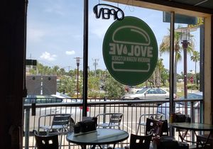 View from inside at Evolve Modern Vegan Kitchen in Daytona Beach