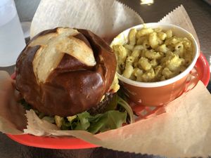 Big Mak side Mac & cheese  at Evolve Modern Vegan Kitchen in Daytona Beach