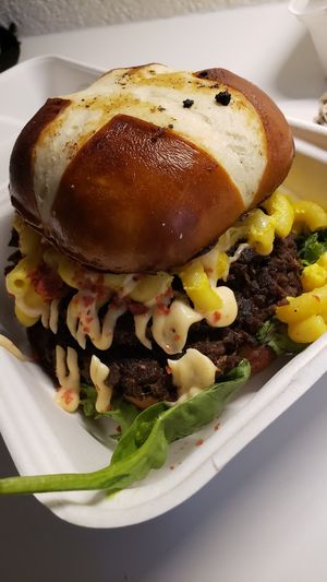 The big Mac at Evolve Modern Vegan Kitchen in Daytona Beach