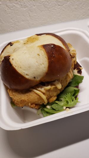 Southern fried chicken at Evolve Modern Vegan Kitchen in Daytona Beach