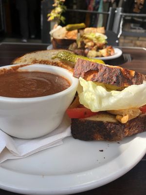 BLT with chili soup at Coco's Cafe in Jasper