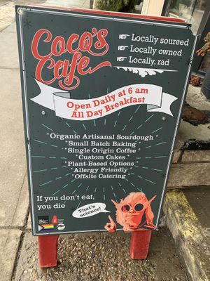 Great for vegans  at Coco's Cafe in Jasper