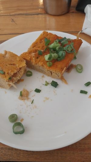 Entrada: torta de palmito at Urbã Cozinha Vegana in Sao Paulo