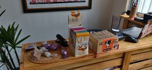 Products at register at Urbã Cozinha Vegana in Sao Paulo