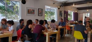 Inside at Urbã Cozinha Vegana in Sao Paulo