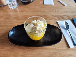 Lemon dessert at Tenz Momo - Lochergut in Zurich